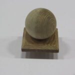 Paalornament bol+plaat, hout