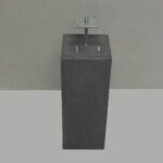 Betonpoer antraciet 22x22x58cm