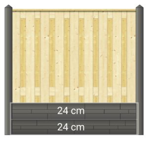 Eind-Betonpaal Geul 280 cm antraciet gecoat - Afbeelding 3