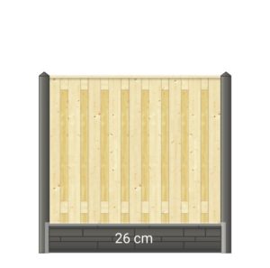 Tussen-Betonpaal 280 cm wit/grijs - Afbeelding 5