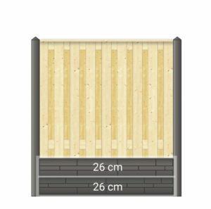Tussen-Betonpaal 308 cm wit/grijs - Afbeelding 4