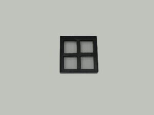 Stalen raam vast 250x250 mm dubbel glas - Afbeelding 3