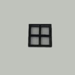 Stalen raam vast 250x250 mm dubbel glas