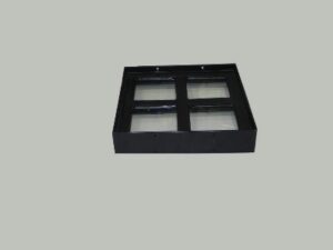 Stalen raam vast 250x250 mm dubbel glas - Afbeelding 2