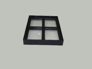 Stalen raam vast 300x400 mm dubbel glas - Afbeelding 2