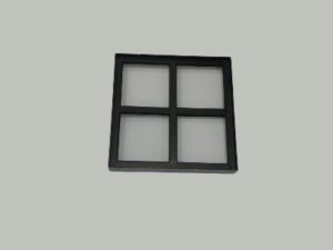 Stalen raam vast 400x400 mm dubbel glas - Afbeelding 3