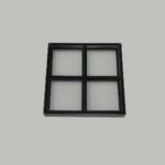 Stalen raam vast 400x400 mm dubbel glas