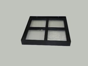 Stalen raam vast 400x400 mm dubbel glas - Afbeelding 2