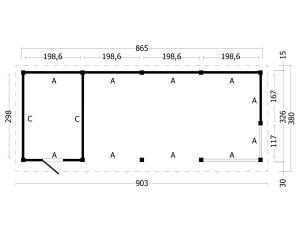 Plat dak Oslo L Type 10 - Afbeelding 2