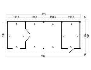 Plat dak Oslo L Type 12 - Afbeelding 2