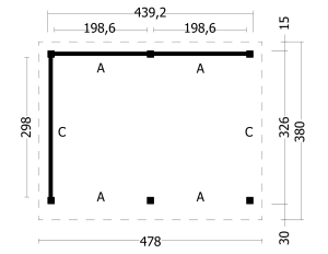 Plat dak Oslo L Type  2 - Afbeelding 2