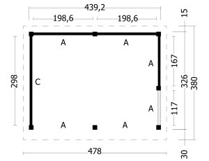 Plat dak Oslo L Type  3 - Afbeelding 2