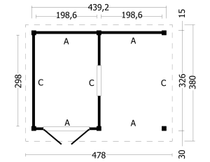 Plat dak Oslo L Type  4 - Afbeelding 2