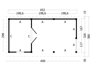 Plat dak Oslo L Type  8 - Afbeelding 2