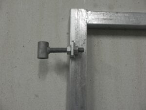 IJzeren poortframe 98,5x190 cm verzinkt / zwart - Afbeelding 3
