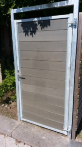 IJzeren poortframe 98,5x190 cm verzinkt / zwart - Afbeelding 8