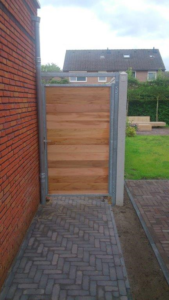 IJzeren poortframe 98,5x190 cm verzinkt / zwart - Afbeelding 7