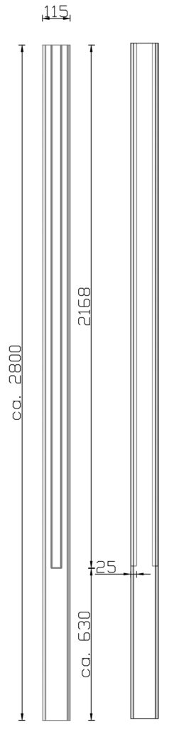 Tussen-Sleufpaal 280 cm antraciet - Afbeelding 7