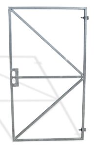 IJzeren poortframe 100x180 cm met slotkast en RVS cilinderslot