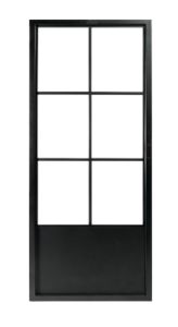 Stalen schuifdeur 957x2095 mm - 6 vaks