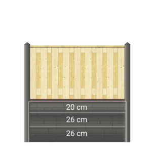 Tussen-Betonpaal 280 cm met kabeldoorvoer Schie antraciet - Afbeelding 3