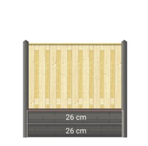 Eind-Betonpaal Geul 280 cm antraciet gecoat - Afbeelding 4