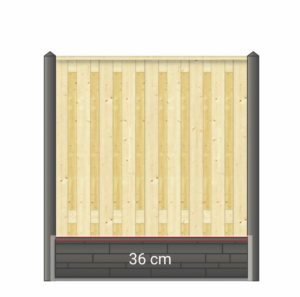 Tussen-Sleufpaal 280 cm antraciet - Afbeelding 4