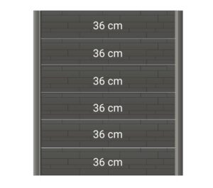 Tussen-Sleufpaal 280 cm antraciet - Afbeelding 6