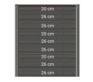 Tussen-Sleufpaal 280 cm antraciet - Afbeelding 3