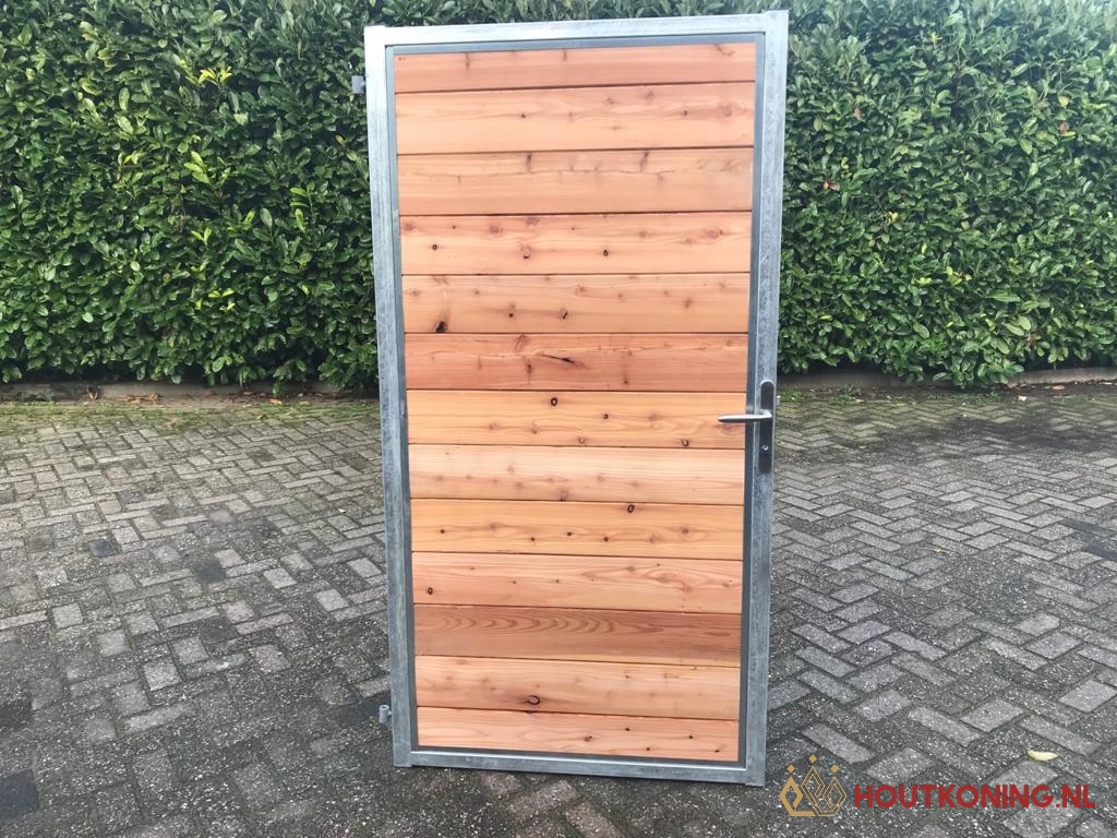 deur blokhutprofiel Tuinpoort Douglas PO-52 compleet - Afbeelding 1