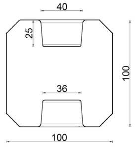 Tussen-Sleufpaal Vecht 190 cm antraciet - Afbeelding 3