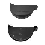 PVC dakgoot 100 mm: Eindstuk links - Afbeelding 2