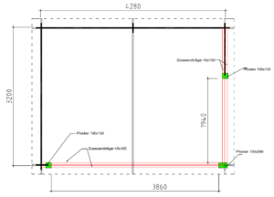 Overkapping G4434 448x340 cm - Afbeelding 2