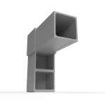 Hoekstuk 2 weg 20x20x1,5 mm - Afbeelding 2
