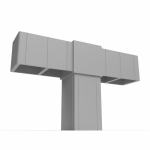 Hoekstuk 3 weg 20x20x1,5 mm - Afbeelding 2