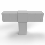 Hoekstuk 3 weg 20x20x1,5 mm - Afbeelding 3