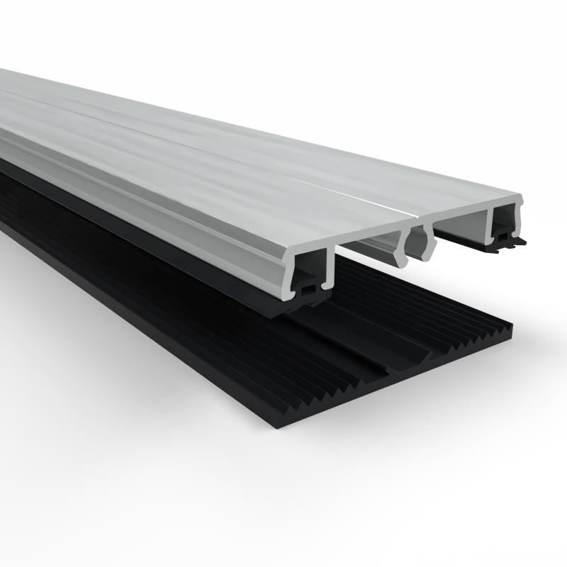 klemprofielset-oplegrubber-60 Klemprofielset - Oplegrubber - 60 Midden - Afbeelding 1