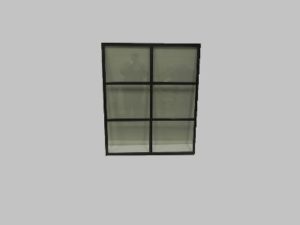 Stalen raam vast 1000x1200 mm dubbel glas