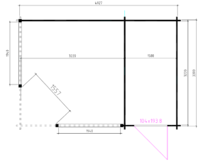 Paviljoen P5155 513x350 cm - Afbeelding 2
