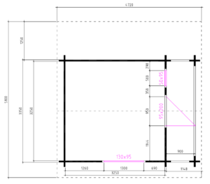 Trekkershut standaard 336x431 cm - Afbeelding 2
