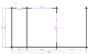 Wolfskap W4x3+3A 800x440 cm - Afbeelding 2