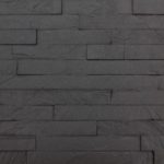 Motiefplaat leisteenmotief antraciet gecoat (smal)