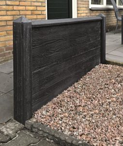 Tuinhek betonpaal 145 cm antraciet gecoat - Afbeelding 6