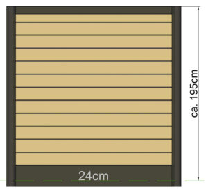 Tussen-Sleufpaal Zaan 275 cm antraciet - Afbeelding 3