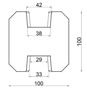 Tussen-Sleufpaal Zaan 275 cm antraciet - Afbeelding 5