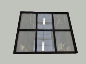 Stalen raam vast 980x820 mm dubbel glas - Afbeelding 3