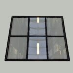 Stalen raam vast 980x820 mm dubbel glas