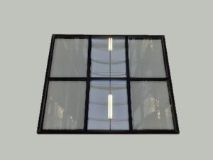 Stalen raam vast 980x820 mm dubbel glas