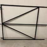 IJzeren poortframe 160-200 cm zwart
