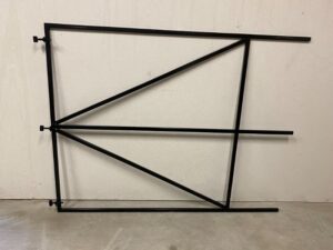 IJzeren poortframe 160-200 cm zwart